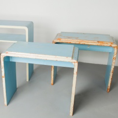 Painted bauhaus side tables