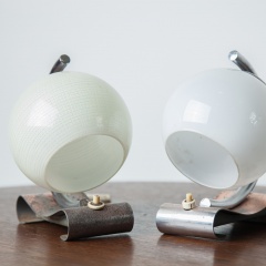 Pair of unrestored art-deco style lamps